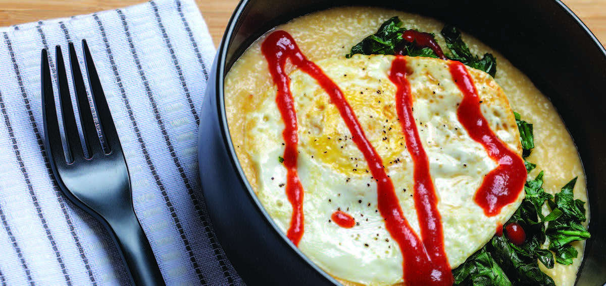 Grits, Greens & Egg Bowl