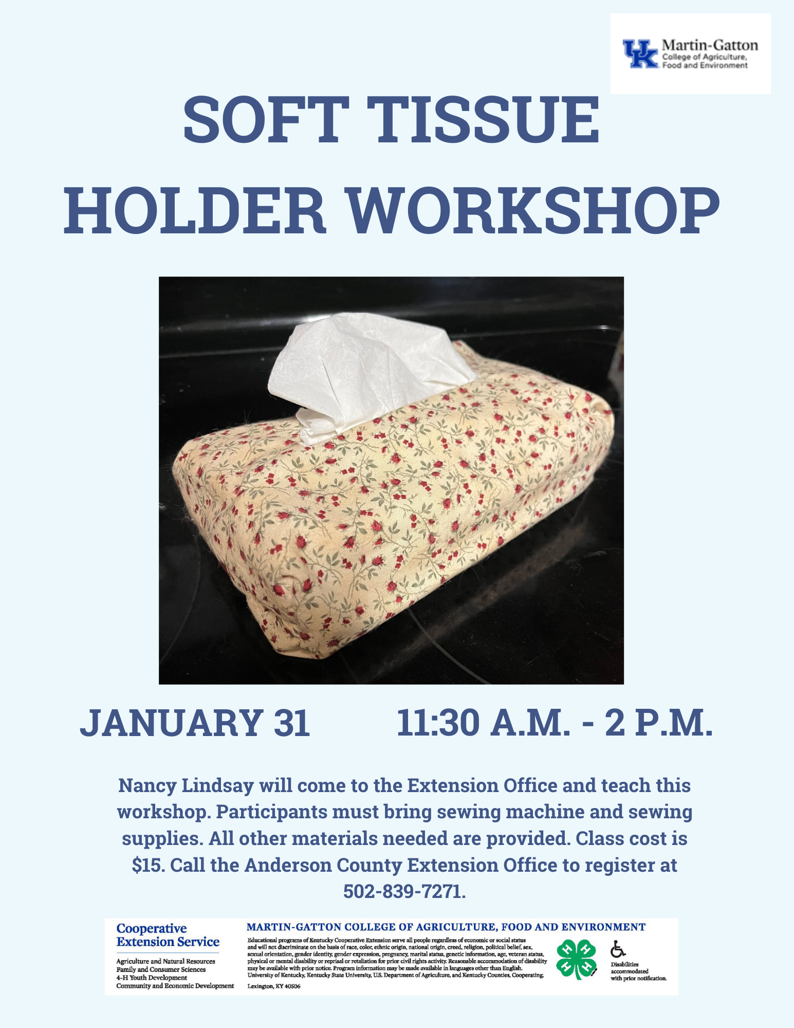 Soft Tissue Holder Workshop